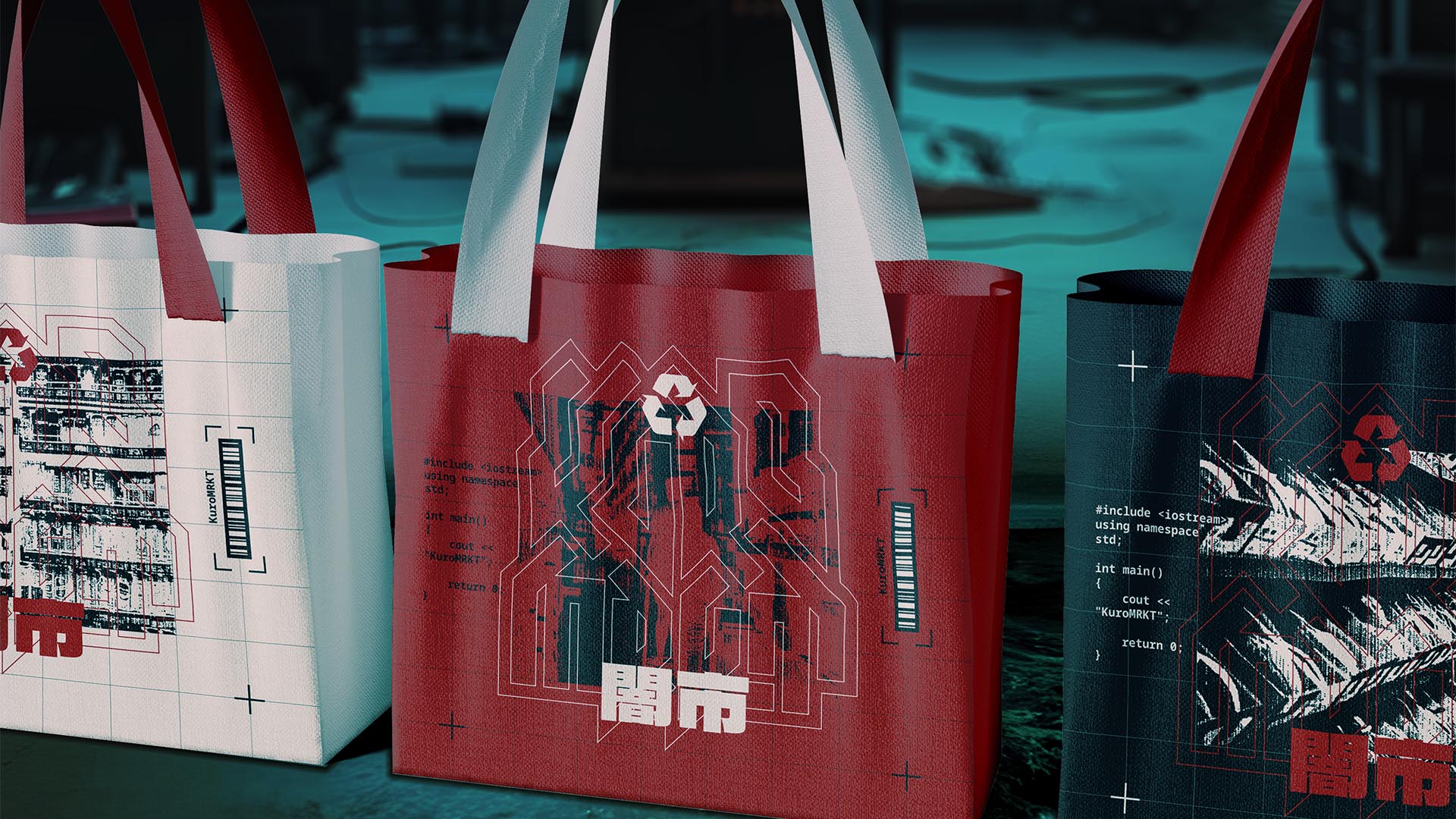 KuroMRKT tote bag